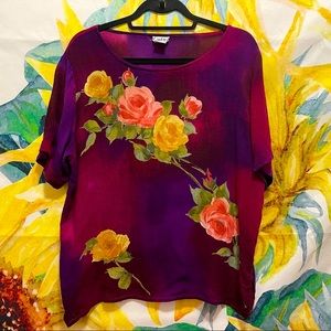 🌙Vintage Lotus 🦋 Floral Top